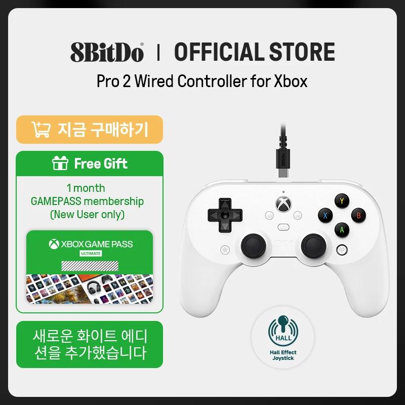Xbox 8BitDo New Pro 2   Ʈѷ, Ȧ ȿ ̽ƽ Ʈ, 3.5mm  , Windows 10/11